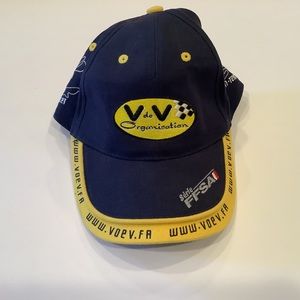 V De V Organisation Serie FFSAI Baseball Cap Blue and Yellow Adjustable Hat